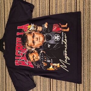 UFC Hasbulla‎ Black Double Sided Cotton Small Walk Out Mens T Shirt